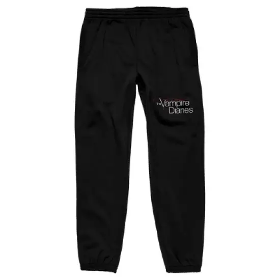 Vampire Diaries Text Logo Men's Black Sweatpants image {7}