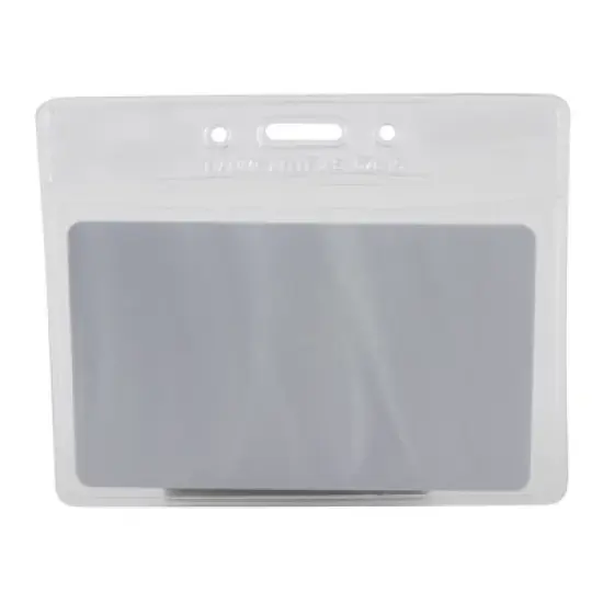 SICURIX Standard Vinyl Badge Holder, Horizontal, 4" x 3", Pack of 50 image {2}