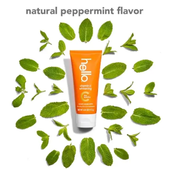hello Vitamin C Teeth Whitening Toothpaste with Fluoride - Natural Peppermint - 4oz image {4}