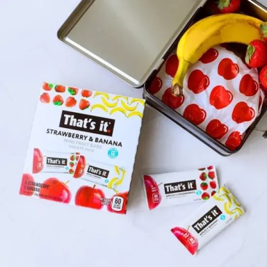 That's It. Strawberry Banana Mini Fruit Bars - 10ct/7oz image {6}