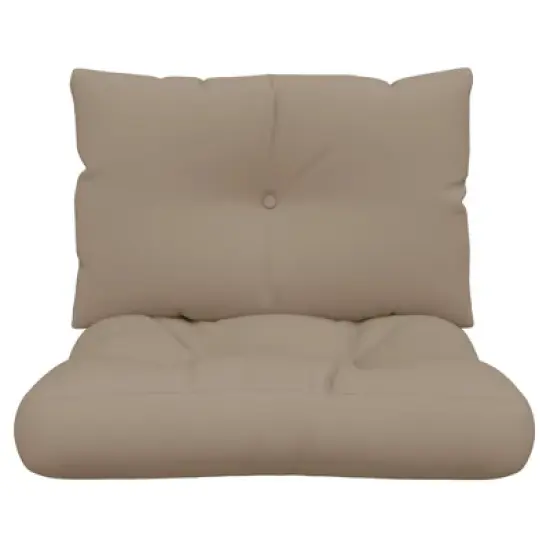 vidaXL Pallet Cushion Taupe 100% polyester Standard image {3}