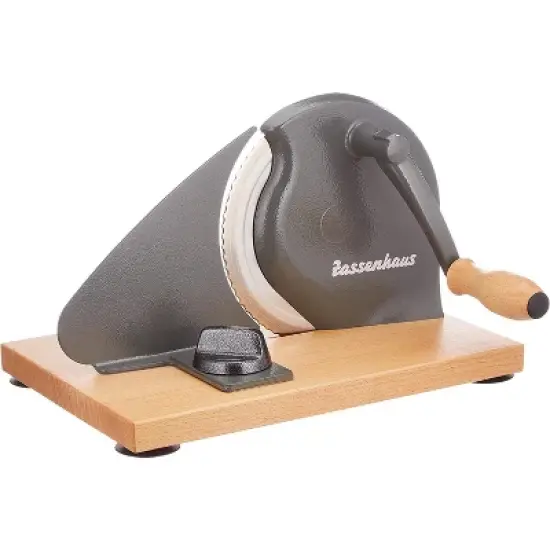 Zassenhaus Manual Bread Slicer, Hand Crank Home Bread Slicer, 11.75" x 8" image {6}