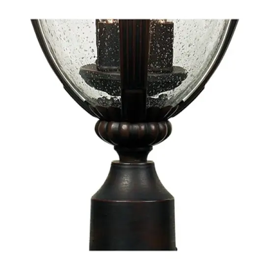 John Timberland Casa Sierra Vintage Rustic Outdoor Post Light Bronze with Pier Adapter 24 1/2" Clear Seeded Glass for Exterior Barn Deck House Porch image {4}