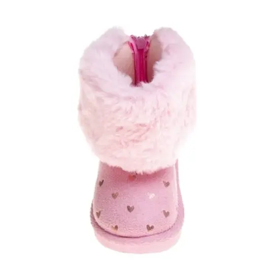 Josmo Toddler Girls Stars Winter Boots Cozy Faux Fur Shearling Booties (Toddler) image {3}