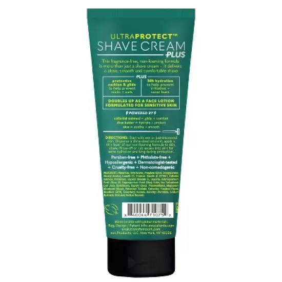 eos Men's UltraProtect Sensitive Skin Shave Cream - Unscented - 7 fl oz image {1}