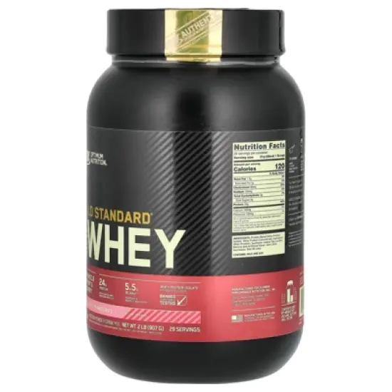 Optimum Nutrition Gold Standard&reg; 100% Whey, Delicious Strawberry, 2 lb (907 g) image {3}