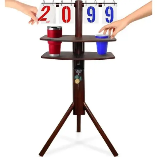 SWOOC Games &ndash; Cornhole Score Keeper & Other Yard Games &ndash; Weather Resistant &ndash; Cornhole Scoreboard W/ Drink Holder & Bottle Opener & Magnetic Cap Catch image {6}