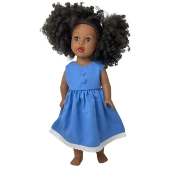 Doll Clothes Superstore Size 5 Matching Girl And Doll Blue Dresses image {2}