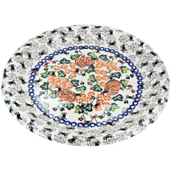 Blue Rose Polish Pottery Vena Dinner Plate image {23}