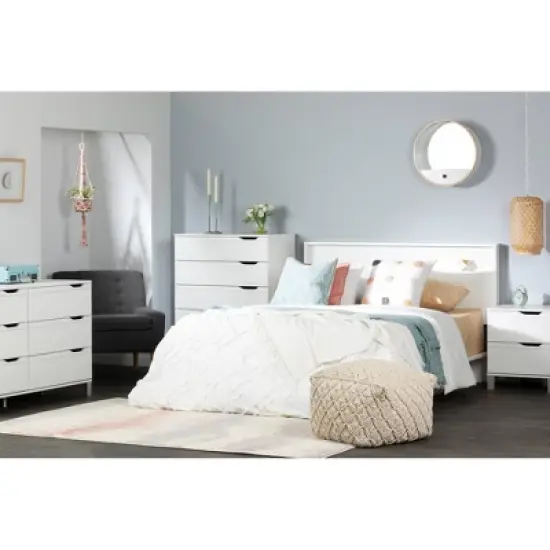 Kanagane 2 Drawer Nightstand Pure White - South Shore image {2}