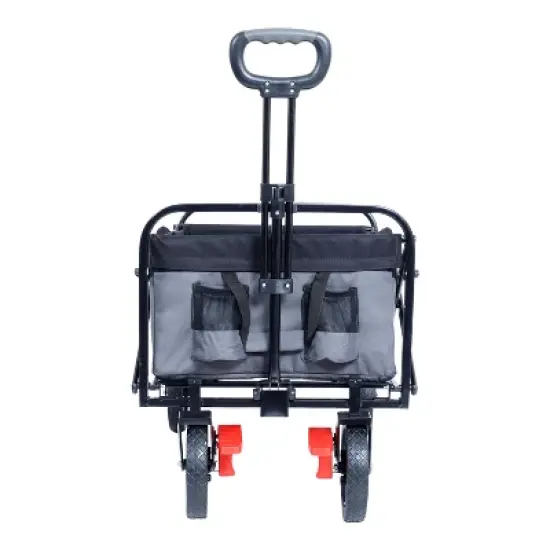 150L Collapsible Wagon Cart Foldable, Utility Garden Wagon with 360lbs Weight Capacity, Heavy Duty Portable Sport Wagon image {2}