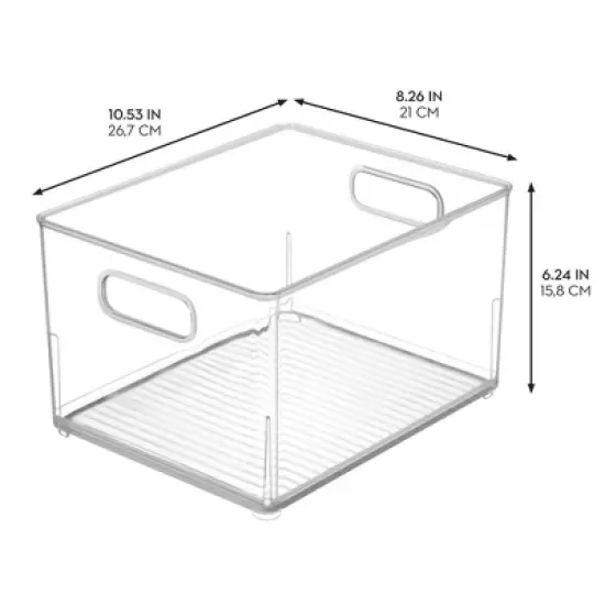InterDesign Small Plastic Storage Bin with Handle image {3}