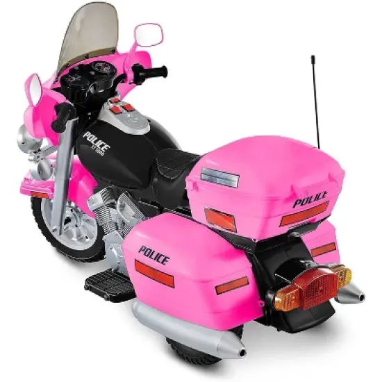 Kid Motorz 12V Police Motorcycle Powered Ride-On - Pink image {1}