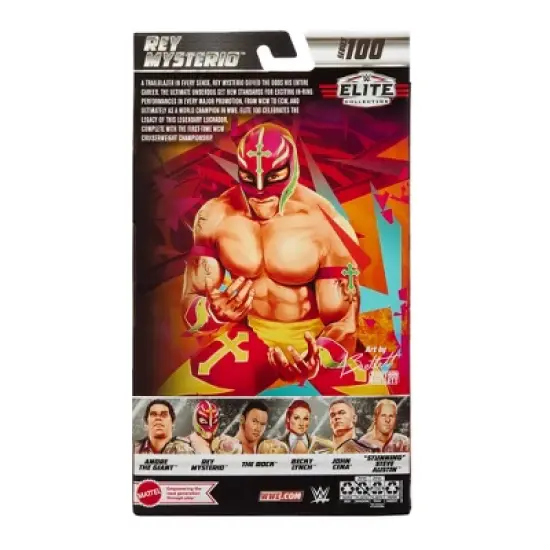 WWE Elite 100 Cruiserweight Belt Rey Mysterio Action Figure image {1}