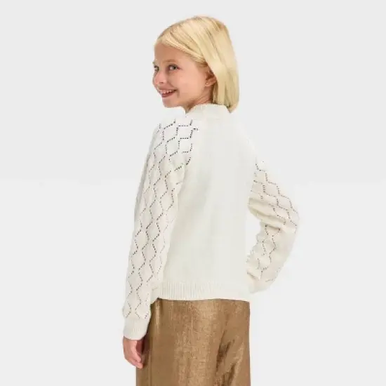 Girls' Long Sleeve Button-Down Cardigan - Cat & Jack&trade; image {1}