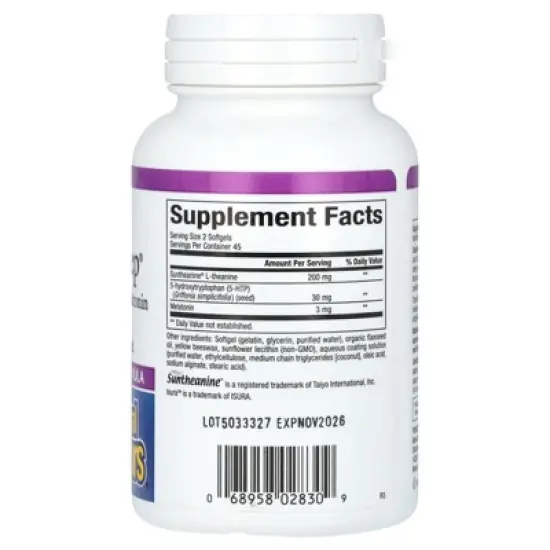 Natural Factors Stress-Relax, Tranquil Sleep, 90 Enteric Coated Softgels image {1}