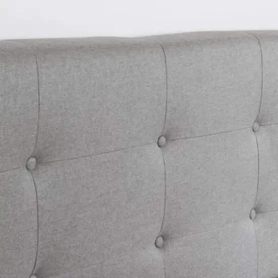 Dylane Upholstered Platform Bed and Headboard Pale Soft - South Shore image {6}