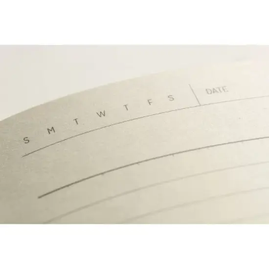 Denik Lined Journal Layflat with Ribbon Page Marker - Evelyn: Leather Hard Cover, Narrow Ruled, 5.75 x 8.25 Inches, 144 Pages image {4}