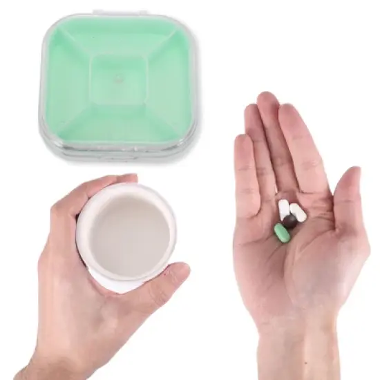 Unique Bargains 5 Grid Portable Pill Case 1 Pc image {3}