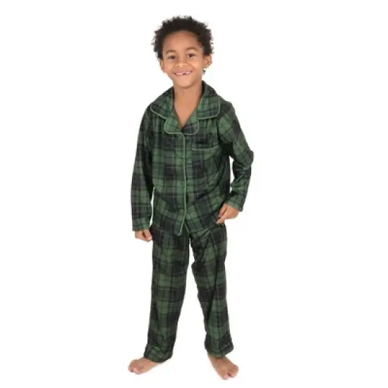 Leveret Kids Two Piece Button Down Christmas Pajamas image {4}