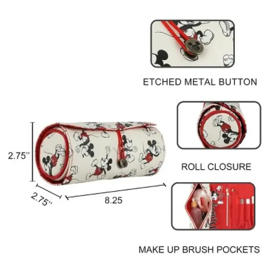 Disney Mickey Mouse Roll-Top Hanging Toiletry Makeup Bag image {3}