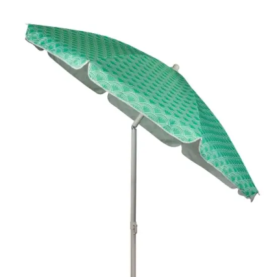 Picnic Time 5.5' Mermaid Beach Compact Umbrella - Teal image {4}