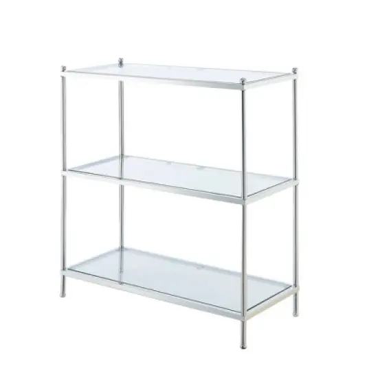 30.25" Royal Crest 3 Tier Bookcase Chrome  - Breighton Home image {3}