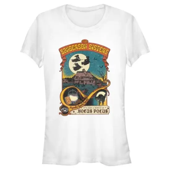Junior's Hocus Pocus Vintage Witch Poster T-Shirt image {3}