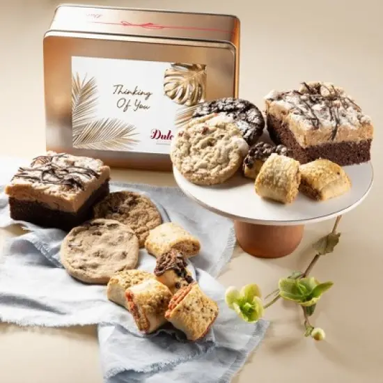 Thinking of You Gift Baskets, Cake and Cookies Gift Basket, Gourmet Gift Baskets For Friends, Relative, Father, Mens & Womens by Dulcet Gift Baskets image {1}