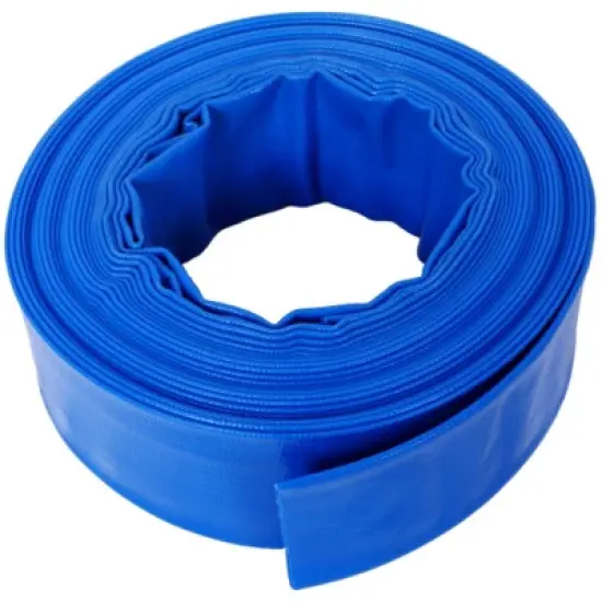 Syemin Drip Irrigation 50Ft Pool Backwash Hose Heavy Duty Reinforced Water Discharge Hose for Swimming Pool Filter Pump with 2 Clamp, Blue, 2"*2"*2" image {3}