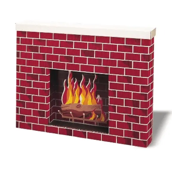 Corobuff&reg; Corrugated Fireplace, Tu-Tone&trade; Brick, 30"H x 38"W x 7"D, 1 Fireplace image {3}