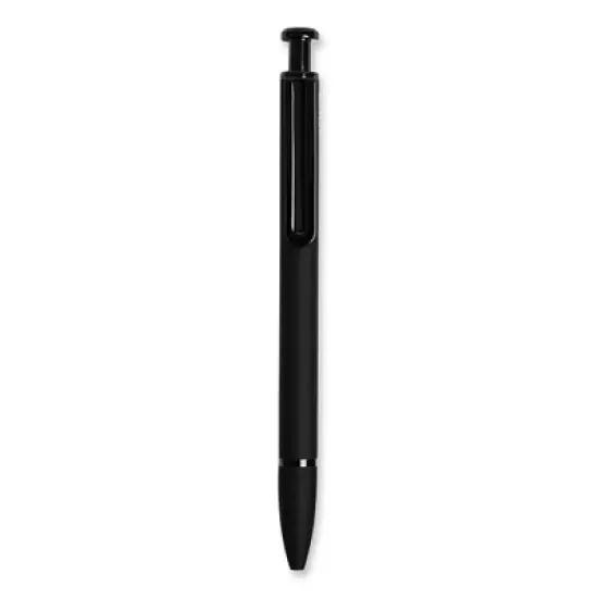 U Brands Monterey Soft Touch Ballpoint Pen, Retractable, Medium 1 mm, Black Ink, Midnight Barrel, 12/Pack image {5}