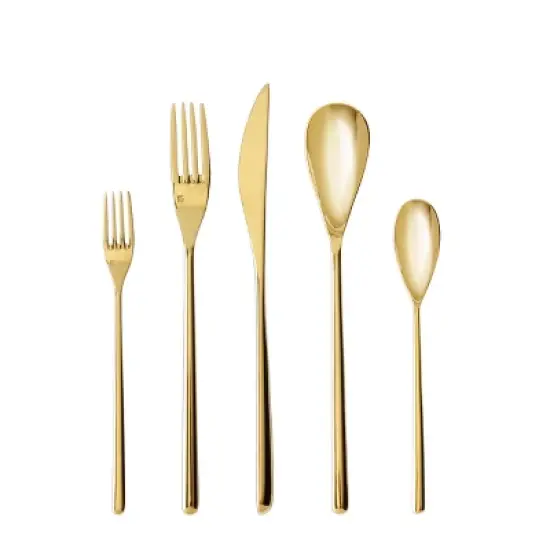 20pc Stainless Steel Dragonfly Silverware Set - Fortessa Tableware Solutions image {5}