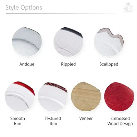 RCZ D&eacute;cor Elegant Scalloped Rim Charger Plates for Party, Heavy Duty Dinner Set, 13&rdquo;, Silver/Clear (12 PC) image {2}