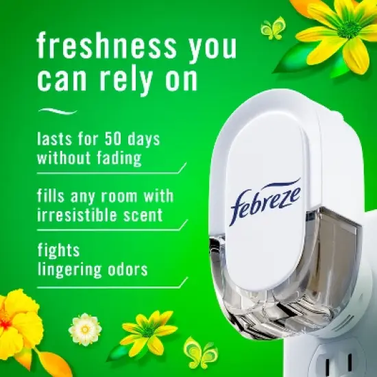 Febreze Plug Starter Kit Gain Original Air Freshener Refill - 0.87 fl oz/2ct image {2}