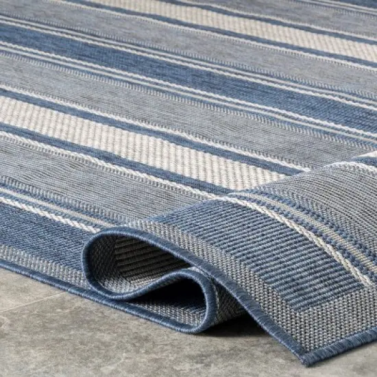 nuLOOM Piper Nautical Striped Indoor and Outdoor Patio Area Rug image {3}