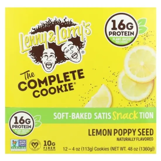 Lenny & Larry's The Complete Cookie&reg;, Lemon Poppy Seed, 12 Cookies, 4 oz (113 g) Each image {5}
