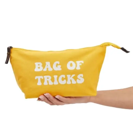 Glamlily 6 Pack Small Canvas Makeup Bags with Zipper for Women, 3 Colors/Designs (8 x 4 x 6 In) image {3}