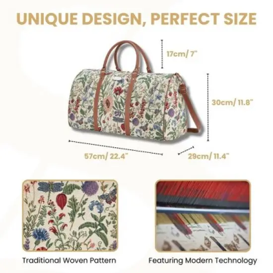 Signare USA Morning Garden Floral Big Holdall/Duffel Bag image {4}