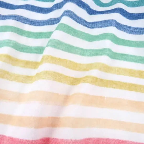 Honest Baby Organic Cotton Fitted Crib Sheet - Rainbow Stripe image {2}