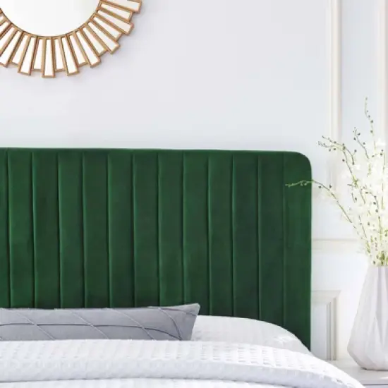 Milenna Channel Tufted Performance Velvet Panel Headboard - Modway image {4}