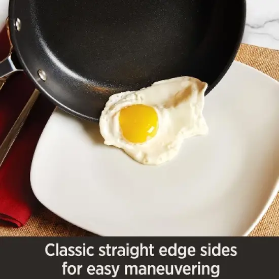 All-Clad 4 Quart Nonstick Saute Pan with Lid, HA1 Hard Anodized Cookware, Black image {3}