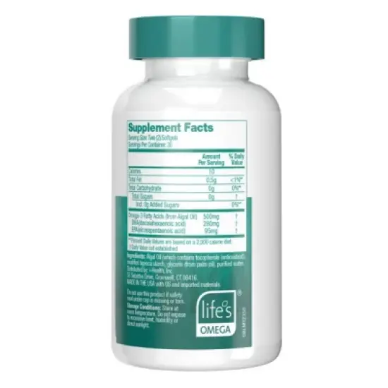 Ovega-3 Algae Based Omega-3 Softgels - 60ct image {1}