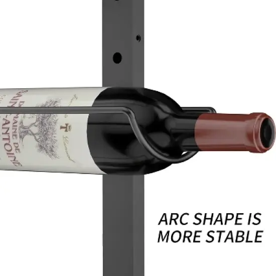Itopfox 2 Pack Wall Mounted Wine Rack for 24 Bottles, Detachable Wine Storage Organizer Display Holder for Kitchen, Dining Room, Bar, Wine Cellar image {4}