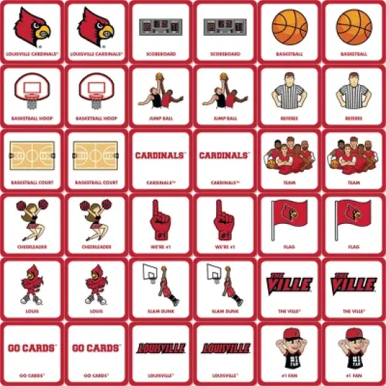 MasterPieces Officially Licensed NCAA Louisville Cardinals Matching Game for Kids and Families image {2}
