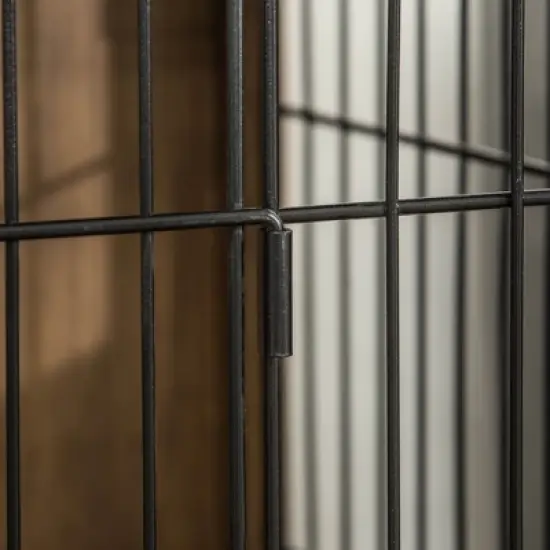 PawHut Wooden Dog Kennel, End Table Furniture with Lockable Doors, Small Size Pet Crate Indoor Animal Cage, Brown image {4}