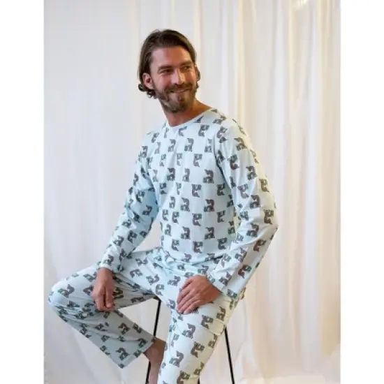 Leveret Mens Two Piece Cotton Comfortable Fit Pajamas image {1}