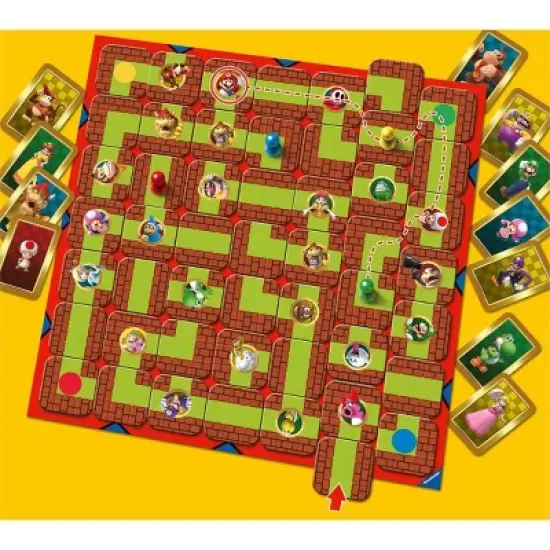 Ravensburger Super Mario Labyrinth Sliding Board Game: Creative Thinking & Problem Solving, 2-4 Players, 20-30 Minutes image {2}
