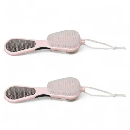Spa Essentials 2 Pack Bath Brush - 4-in-1 Pedicure Tool Set image {4}
