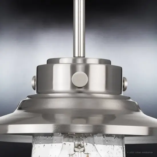 Urban Ambiance Luxury Coastal Outdoor Pendant 8''H x 9''W,  Stainless Steel Finish,  Santa-Ana Collection, UHP1324 image {4}